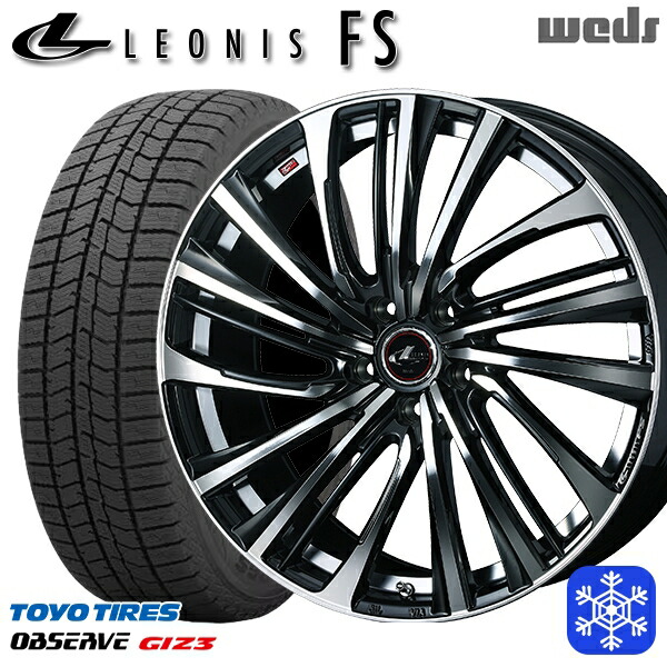 スタッドレスタイヤホイール4本セット 225/60R18 RAV4 NX 2024～2025年製 トーヨー オブザーブ ギズ3 Weds ウェッズ レオニス FS PBMC 18インチ 7.0J 5H114.3