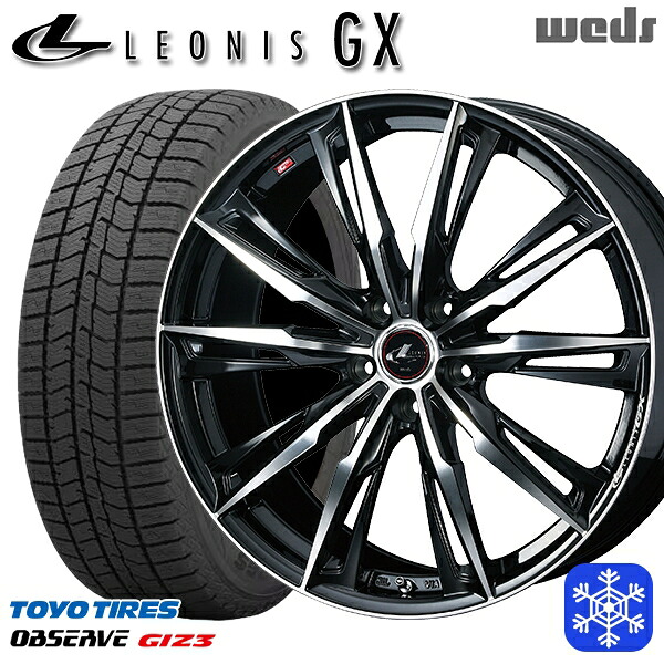 スタッドレスタイヤホイール4本セット 225/60R18 RAV4 NX 2024～2025年製 トーヨー オブザーブ ギズ3 Weds ウェッズ レオニス GX PBMC 18インチ 7.0J 5H114.3