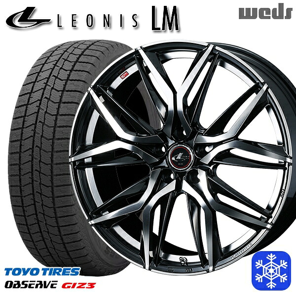 スタッドレスタイヤホイール4本セット 225/60R18 RAV4 NX 2024～2025年製 トーヨー オブザーブ ギズ3 Weds ウェッズ レオニス LM PBMC 18インチ 7.0J 5H114.3