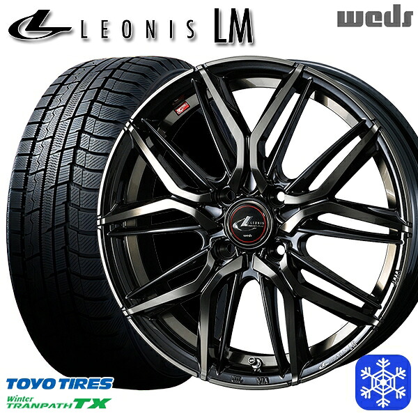 スタッドレスタイヤホイール4本セット 165/65R14 ハスラー ソリオ 2023～2024年製 トーヨー ウィンター トランパス TX Weds ウェッズ レオニス LM PBMC/TI 14インチ 4.5J 4H100