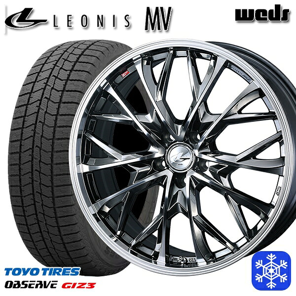 235/55R19 レクサスRX 2024~2025年製 トーヨー オブザーブ ギズ3 Weds ウェッズ レオニス MV BMCMC 19インチ 8.0J 5H114.3 スタッドレスタイヤホイール4本セット|タイヤホイール激安王国