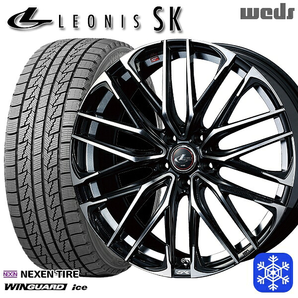 スタッドレスタイヤホイール4本セット 215/65R16 98Q アルファード ヴェルファイア 2024～2025年製 ネクセン ウィンガードアイス Weds ウェッズ レオニス SK PBMC 16インチ 6.5J 5H114.3