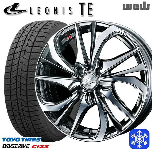 165/55R15 N-BOX タント 2024~2025年製 トーヨー オブザーブ ギズ3 Weds ウェッズ レオニス TE BMCMC 15インチ 4.5J 4H100 スタッドレスタイヤホイール4本セット|タイヤホイール激安王国