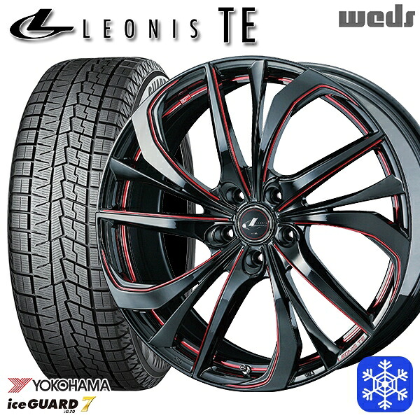 スタッドレスタイヤホイール4本セット 215/45R17 ノア ヴォクシー 数量限定 2022～2023年製 ヨコハマアイスガード7 IG70 Weds ウェッズ レオニス TE BK/SC 17インチ 7.0J 5H114.3