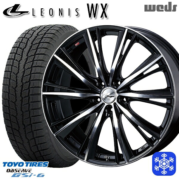 スタッドレスタイヤホイール4本セット 225/60R18 RAV4 NX 2022～2023年製 トーヨー オブザーブ GSi-6 Weds ウェッズ レオニス WX BKMC 18インチ 7.0J 5H114.3