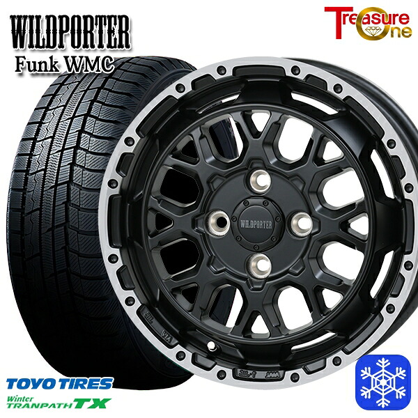 165/65R14 ハスラー ソリオ 2024~2025年製 トーヨー ウィンター トランパス TX トレジャーワン ワイルドポーター ファンク WMC MB/RP 14インチ 4.5J 4H100 スタッドレスタイヤホイール4本セット|タイヤホイール激安王国