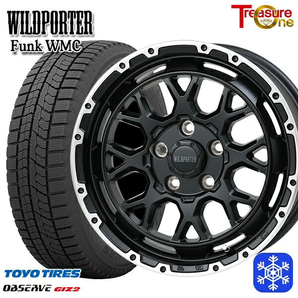 スタッドレスタイヤホイール4本セット 205/55R16 アクセラ リーフ 2024～2025年製 トーヨー オブザーブ ギズ2 トレジャーワン ワイルドポーター ファンク WMC MB/RP 16インチ 7.0J 5H114.3