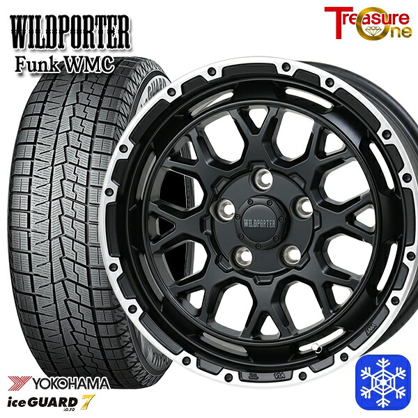 スタッドレスタイヤホイール4本セット 195/60R16 セレナ ステップワゴン 2024～2025年製 ヨコハマ アイスガード7 IG70 トレジャーワン ワイルドポーター ファンク WMC MB/RP 16インチ 7.0J 5H114.3