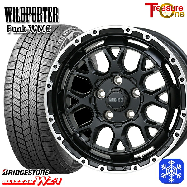 スタッドレスタイヤホイール4本セット 205/60R16 エスティマ マツダ3 2025年製 ブリヂストン ブリザック WZ1 トレジャーワン ワイルドポーター ファンク WMC MB/RP 16インチ 7.0J 5H114.3