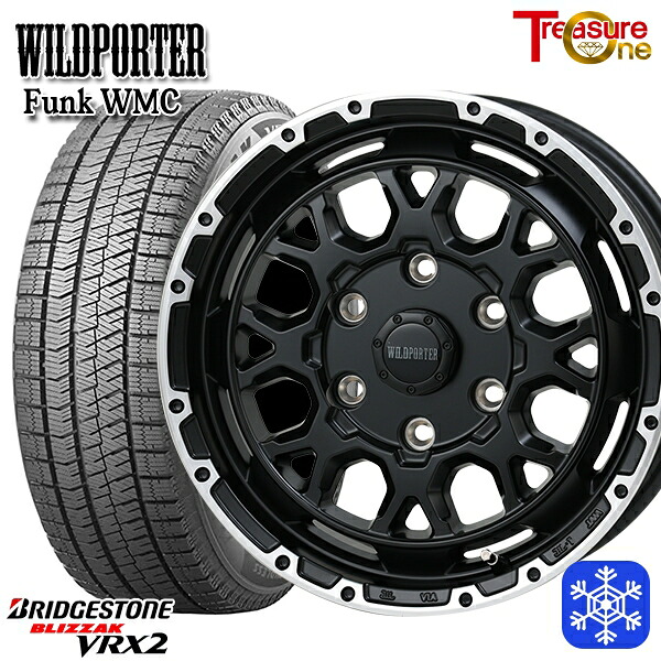 215/65R16 98Q ハイエース ※車検非対応 2023～2024年製 ブリヂストン ブリザック VRX2 トレジャーワン ワイルドポーター ファンク WMC MB/RP 16インチ 6.5J 6H139.7 スタッドレスタイヤホイール4本セット｜タイヤホイール激安王国