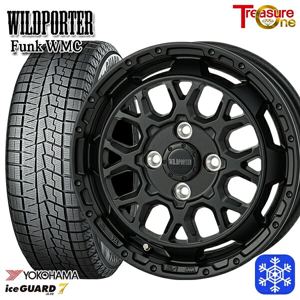スタッドレスタイヤホイール4本セット 165/55R14 モコ ルークス 数量限定 2022年製 ヨコハマ アイスガード7 IG70 トレジャーワン ワイルドポーター ファンク WMC MBK 14インチ 4.5J 4H100