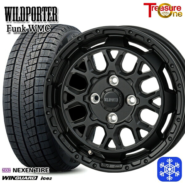 スタッドレスタイヤホイール4本セット 165/55R14 モコ ルークス 2025年製 ネクセン ウィンガードアイス2 トレジャーワン ワイルドポーター ファンク WMC MBK 14インチ 4.5J 4H100