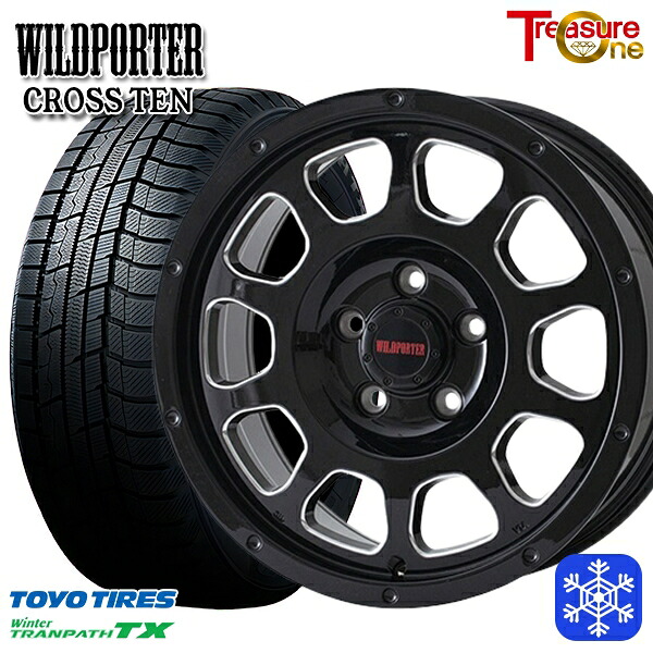 215/60R16 ヤリスクロス ヴェゼル 2023～2024年製 トーヨー ウィンタートランパス TX トレジャーワン ワイルドポータークロステン BK/SM 16インチ 7.0J 5H114.3 スタッドレスタイヤホイール4本セット｜タイヤホイール激安王国