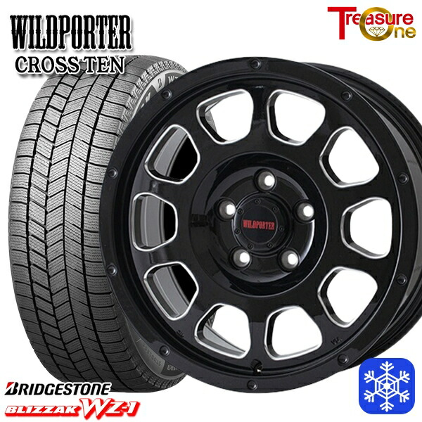 225/65R17 ハリアー RAV4 2025~2026年製 ブリヂストン ブリザック WZ1 トレジャーワン ワイルドポータークロステン BK/SM 17インチ 7.5J 5H114.3 スタッドレスタイヤホイール4本セット|タイヤホイール激安王国