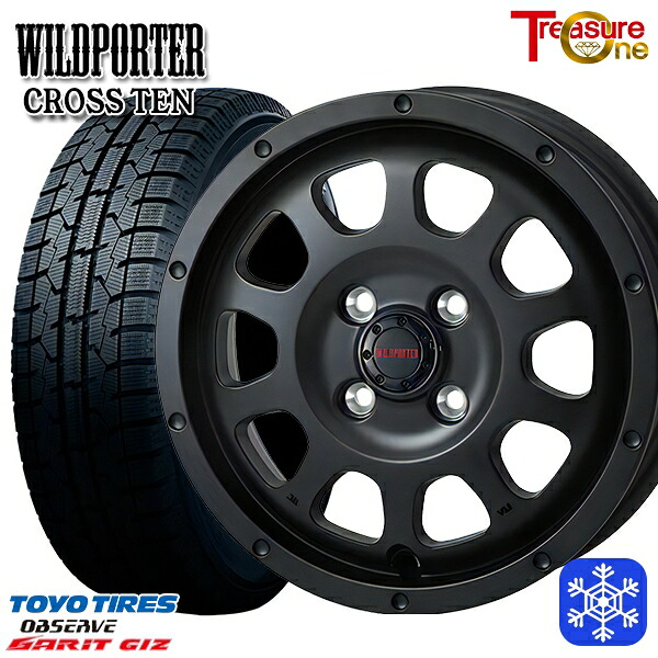 スタッドレスタイヤホイール4本セット 185/60R16 アクア デミオ ノート 2022～2023年製 トーヨー ガリット ギズ トレジャーワン ワイルドポータークロステン MB 16インチ 6.0J 4H100