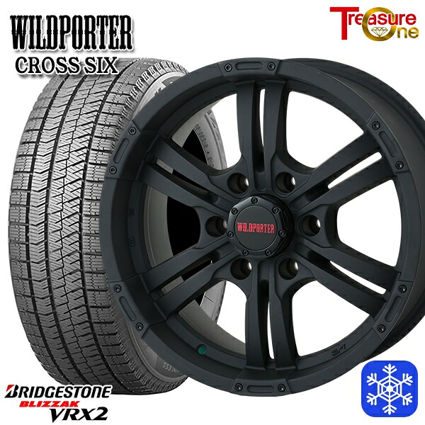 215/65R16 98Q ハイエース ※車検非対応 2023～2024年製 ブリヂストン ブリザック VRX2 トレジャーワン ワイルドポーター クロスシックス MBK 16インチ 6.5J 6H139.7 +38 スタッドレスタイヤホイール4本セット｜タイヤホイール激安王国