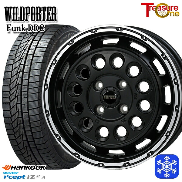 165/55R15 N-BOX タント 2025年製 HANKOOK ハンコック W626 トレジャーワン ワイルドポーターファンク DDC MB/RP 15インチ 5.0J 4H100 スタッドレスタイヤホイール4本セット｜タイヤホイール激安王国 41,470円
