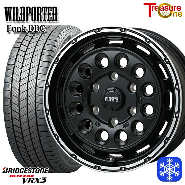 215/65R16 98Q ハイエース ※車検非対応 2025年製 ブリヂストン ブリザック VRX3 トレジャーワン ワイルドポーターファンク DDC MB/RP 16インチ 6.5J 6H139.7 スタッドレスタイヤホイール4本セット｜タイヤホイール激安王国