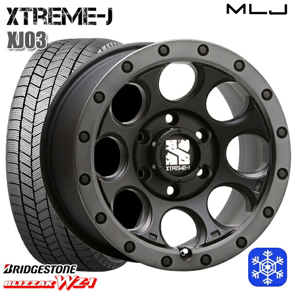 スタッドレスタイヤホイール4本セット 265/65R18 114Q ランクル300 レクサスLX 2025年製 ブリヂストン ブリザック WZ1 MLJ エクストリームJ XJ03 FB/スモークフランジ 18インチ 8.0J 6H139.7 +50