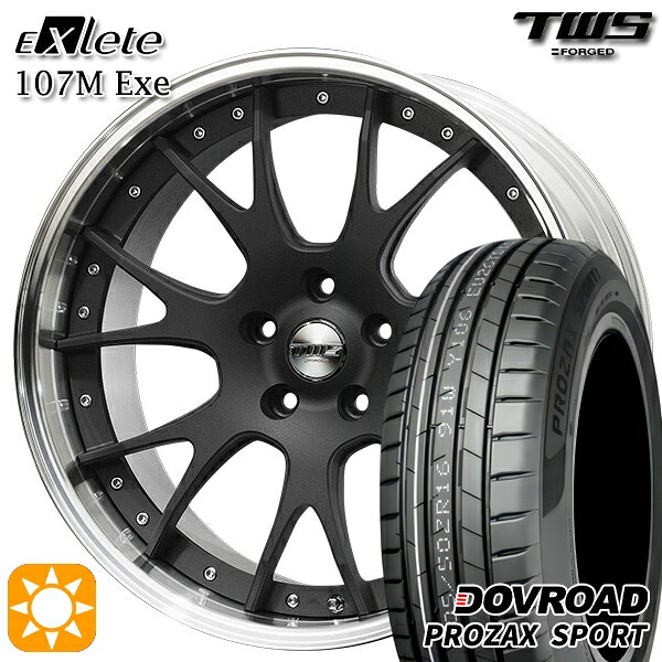 アウディ S4/A4 245/30R20 90Y XL DOVROAD プロザックススポーツ TWS EXlete 107M Exe フラットショットブラック 20インチ 8.5J 5H112 サマータイヤホイールセット|タイヤホイール激安王国