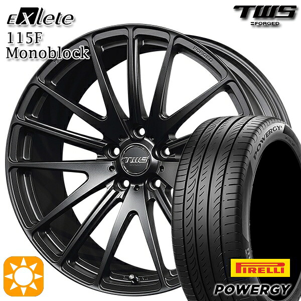 ベンツ Aクラス/Bクラス 225/40R18 92W XL ピレリ パワジー TWS EXlete 115F モノブロック フラットブラック 18インチ 7.5J 5H112 サマータイヤホイールセット|タイヤホイール激安王国