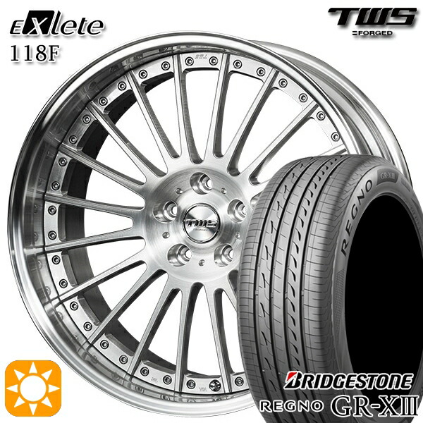 アウディ Q5/SQ5(FY/8R) 235/55R19 101V ブリヂストン レグノ GRX3 TWS EXlete 118F ブラッシュド 19インチ 8.0J 5H112 サマータイヤホイールセット