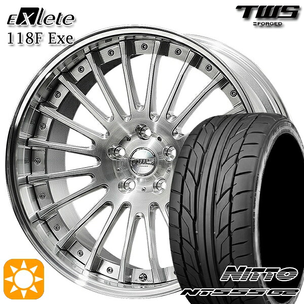 4/10ﾎﾟｲﾝﾄ10倍★アウディ S4/A4 255/30R20 92Y XL ニットー NT555 G2 TWS EXlete 118F Exe ブラッシュド 20インチ 8.5J 5H112 サマータイヤホイールセット
