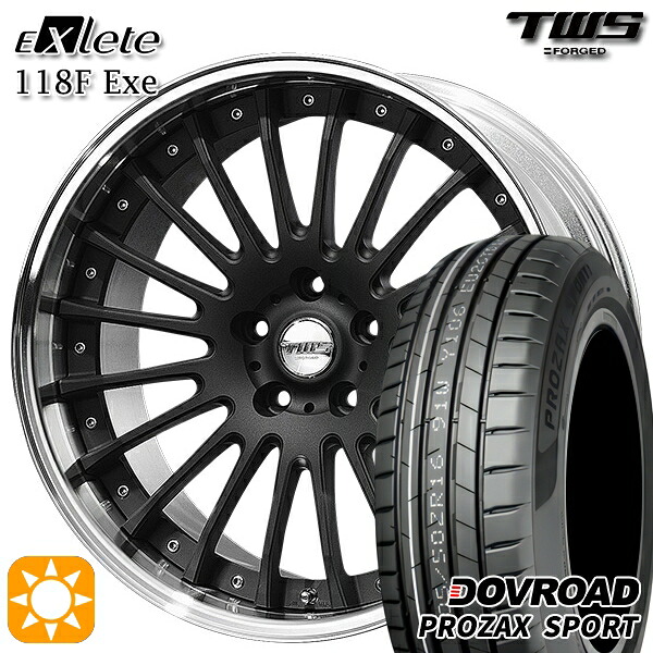 アウディ S4/A4 245/30R20 90Y XL DOVROAD プロザックススポーツ TWS EXlete 118F Exe フラットショットブラック 20インチ 8.5J 5H112 サマータイヤホイールセット|タイヤホイール激安王国