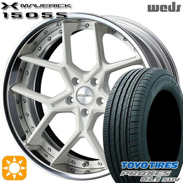 4/10ﾎﾟｲﾝﾄ10倍★225/55R18 98V トーヨー プロクセス CL1 SUV Weds ウェッズ マーベリック 1505S ホワイト 18インチ 7.5J 5H114.3 サマータイヤホイールセット 155,850円