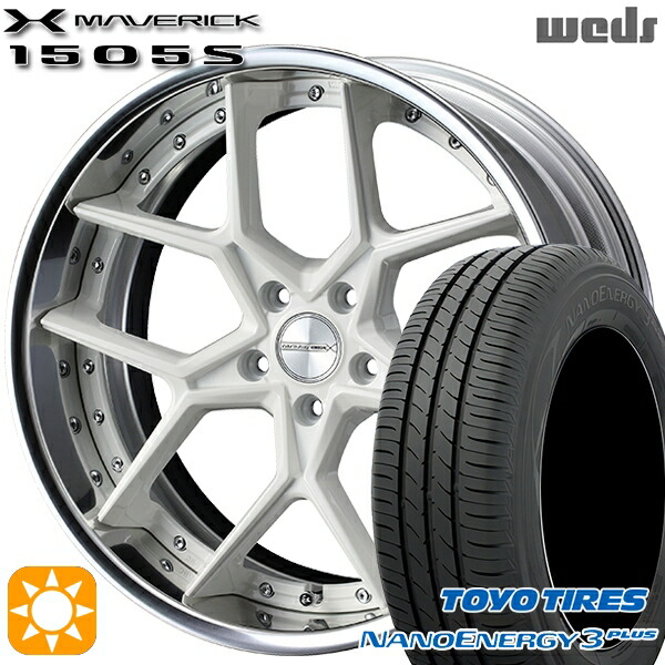 215/40R18 85W トーヨー ナノエナジー3プラス Weds ウェッズ マーベリック 1505S ホワイト 18インチ 7.5J 5H114.3 サマータイヤホイールセット