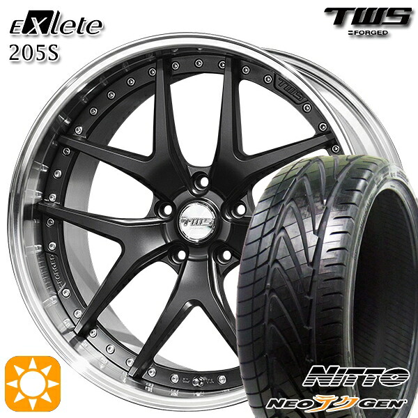 4/20ﾎﾟｲﾝﾄ10倍★アウディ S4/A4 245/30R20 90W XL ニットー NEOテクGEN TWS EXlete 205S フラットブラック 20インチ 8.5J 5H112 サマータイヤホイールセット