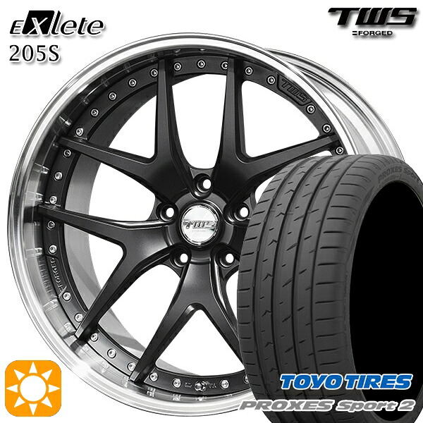 BMW X1 F48 225/45R19 96Y XL トーヨー プロクセススポーツ2 TWS EXlete 205S フラットブラック 19インチ 8.0J 5H112 サマータイヤホイールセット