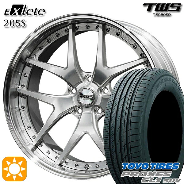 BMW X1 F48 225/45R19 96W トーヨー プロクセス CL1 SUV TWS EXlete 205S シルバーパールアルマイト 19インチ 8.0J 5H112 サマータイヤホイールセット｜タイヤホイール激安王国