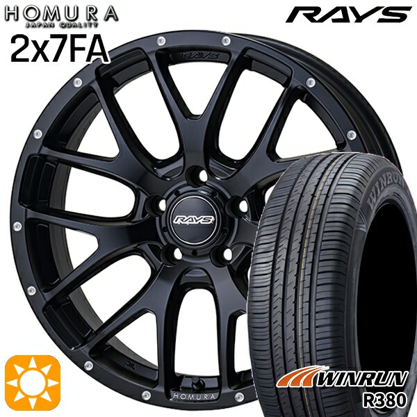 マツダ6 エクストレイル 225/60R18 104V XL ウィンラン R380 RAYS 2X7 FA BOL 18インチ 7.5J 5H114.3 サマータイヤホイールセット