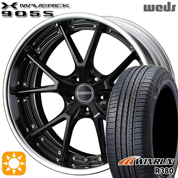 4/10ポイント10倍★マツダ6 エクストレイル 225/60R18 104V XL ウィンラン R380 Weds ウェッズ マーベリック 905S マットブラック 18インチ 7.5J 5H114.3 サマータイヤホイールセット
