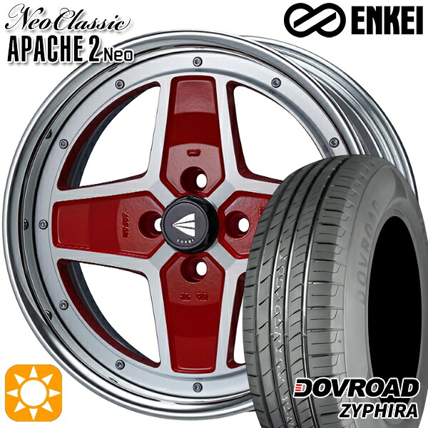 ライズ ロッキー 205/60R16 92V DOVROAD ザイファイラ ENKEI ネオクラシック アパッチ2 ネオ [Hi Disk] マシニングレッド 16インチ 6.0J 4H100 サマータイヤホイールセット｜タイヤホイール激安王国
