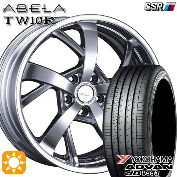 20アルファード 245/40R19 98W XL ヨコハマ アドバンデシベル V553 SSR アーベラ TW10R チタンシルバー 19インチ 7.5J 5H114.3 サマータイヤホイールセット