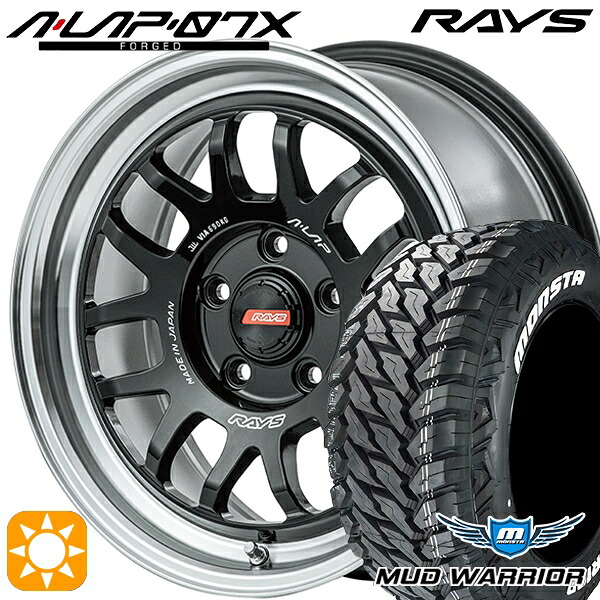 235/70R16 104/101Q LT RWL モンスタ マッドウォーリアー RAYS A-LAP 07X BD 16インチ 7.0J 5H114.3 サマータイヤホイールセット