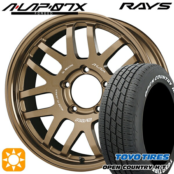 215/70R16 100H トーヨー オープンカントリー H/T2 WL RAYS A-LAP 07X BR 16インチ 6.0J 5H139.7 サマータイヤホイールセット