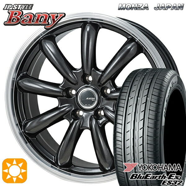 170シエンタ 185/60R15 84H ヨコハマ ブルーアース ES32 モンツァ JPスタイル バーニー GM 15インチ 6.0J 5H100 サマータイヤホイールセット