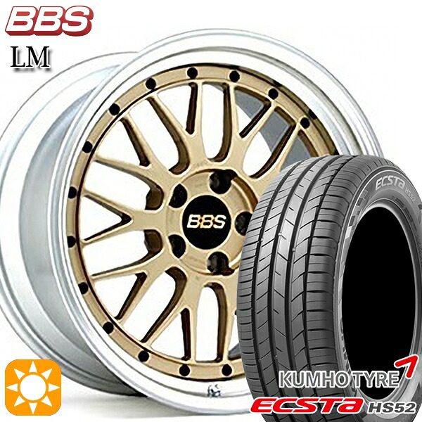 フォレスター 215/60R17 100V XL クムホ エクスタ HS52 BBS LM GL-SLD 17インチ 7.0J 5H100 サマータイヤホイールセット