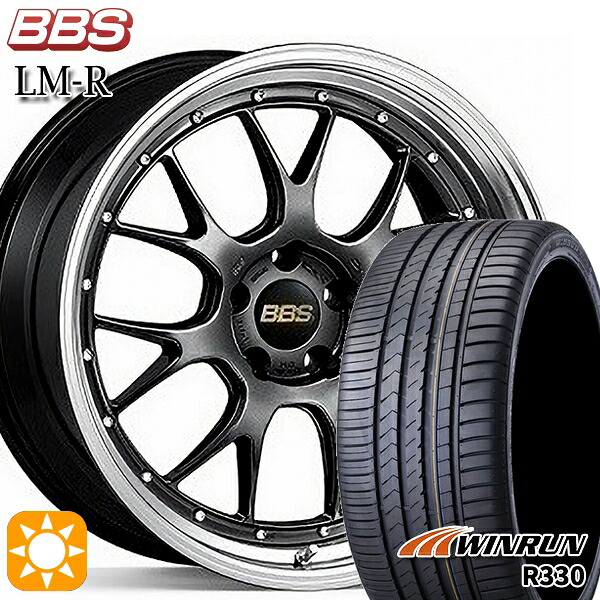 プリウスα クラウン 235/35R19 91W XL ウィンラン R330 BBS LM-R DB-BKBD 19インチ 8.5J 5H114.3 サマータイヤホイールセット