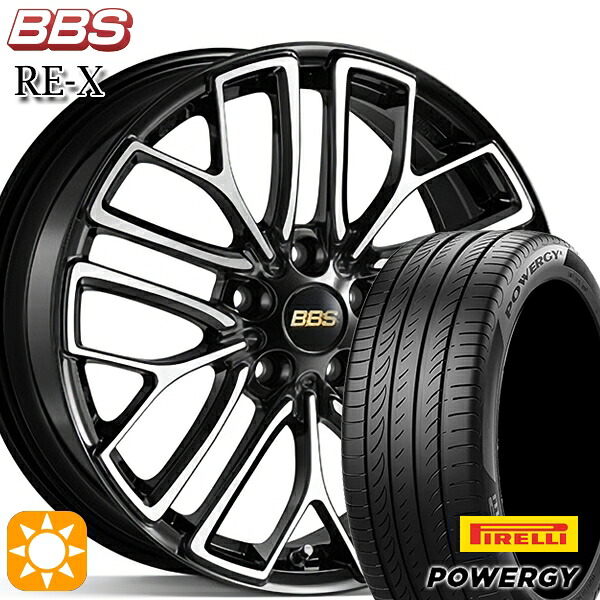 C-HR ヴェゼル 225/50R18 95W ピレリ パワジー BBS RE-X ブラックダイヤカット（BKD） 18インチ 7.5J 5H114.3 サマータイヤホイールセット