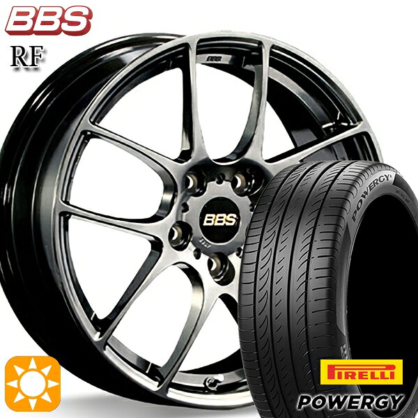 マツダ2 ノート 205/45R17 88W XL ピレリ パワジー BBS RF ダイヤモンドブラック(DB) 17インチ 7.0J 4H100 サマータイヤホイールセット|タイヤホイール激安王国