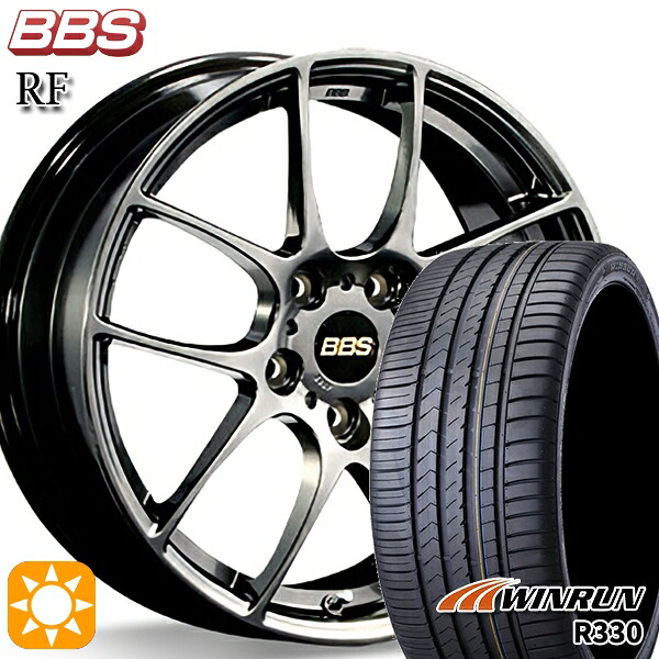BP系レガシィアウトバック 215/55R17 98W XL ウィンラン R330 BBS RF ダイヤモンドブラック(DB) 17インチ 7.0J 5H100 サマータイヤホイールセット|タイヤホイール激安王国