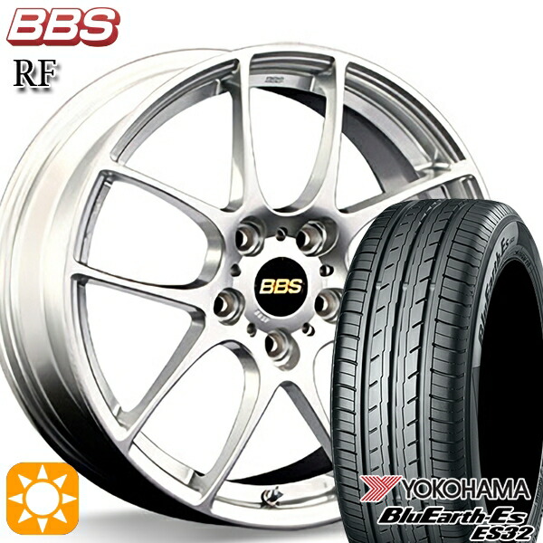 アクア ヤリス 205/40R17 84V XL ヨコハマ ブルーアース ES32 BBS RF ダイヤモンドシルバー（DS） 17インチ 7.0J 4H100 サマータイヤホイールセット