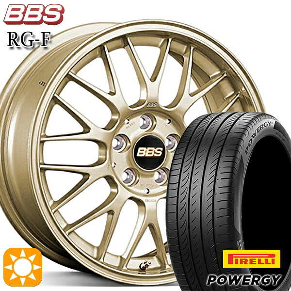 205/60R16 92H ピレリ パワジー BBS RG-F ゴールド（GL） 16インチ 6.5J 5H100 サマータイヤホイールセット
