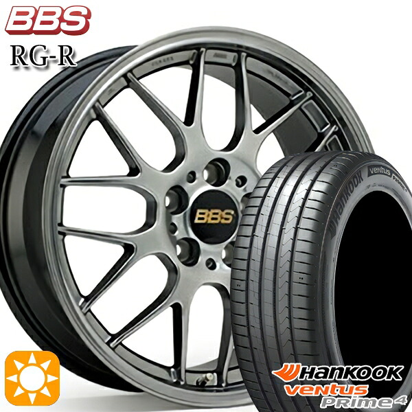 205/45R17 88V XL ハンコック ベンタスプライム4 K135 BBS RG-R ダイヤモンドブラック(DB) 17インチ 7.0J 4H100 サマータイヤホイールセット