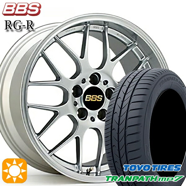 4/10ﾎﾟｲﾝﾄ10倍★215/55R17 94V トーヨー トランパス mp7 BBS RG-R ダイヤモンドシルバー（DS） 17インチ 7.5J 5H114.3 サマータイヤホイールセット