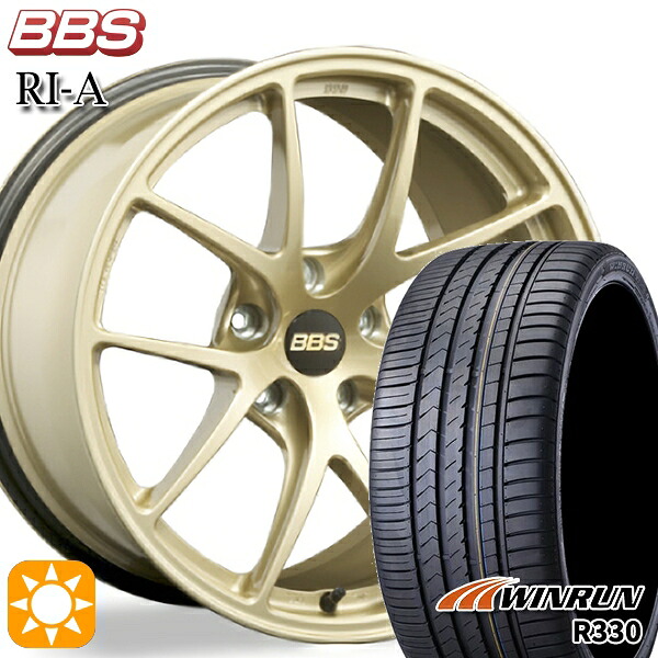 ボルボ XC40 235/55R18 104V XL ウィンラン R330 BBS RI-A ゴールド（GL） 18インチ 8.5J 5H108 サマータイヤホイールセット